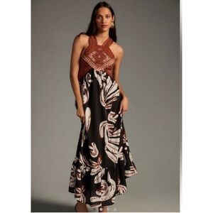 By Anthropologie Deco Printed
Halter Dress